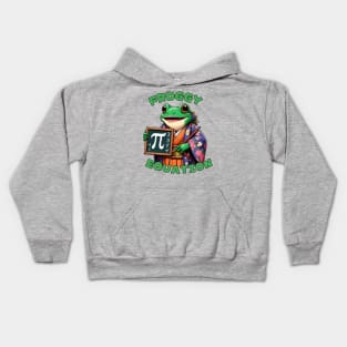 Pi day frog Kids Hoodie